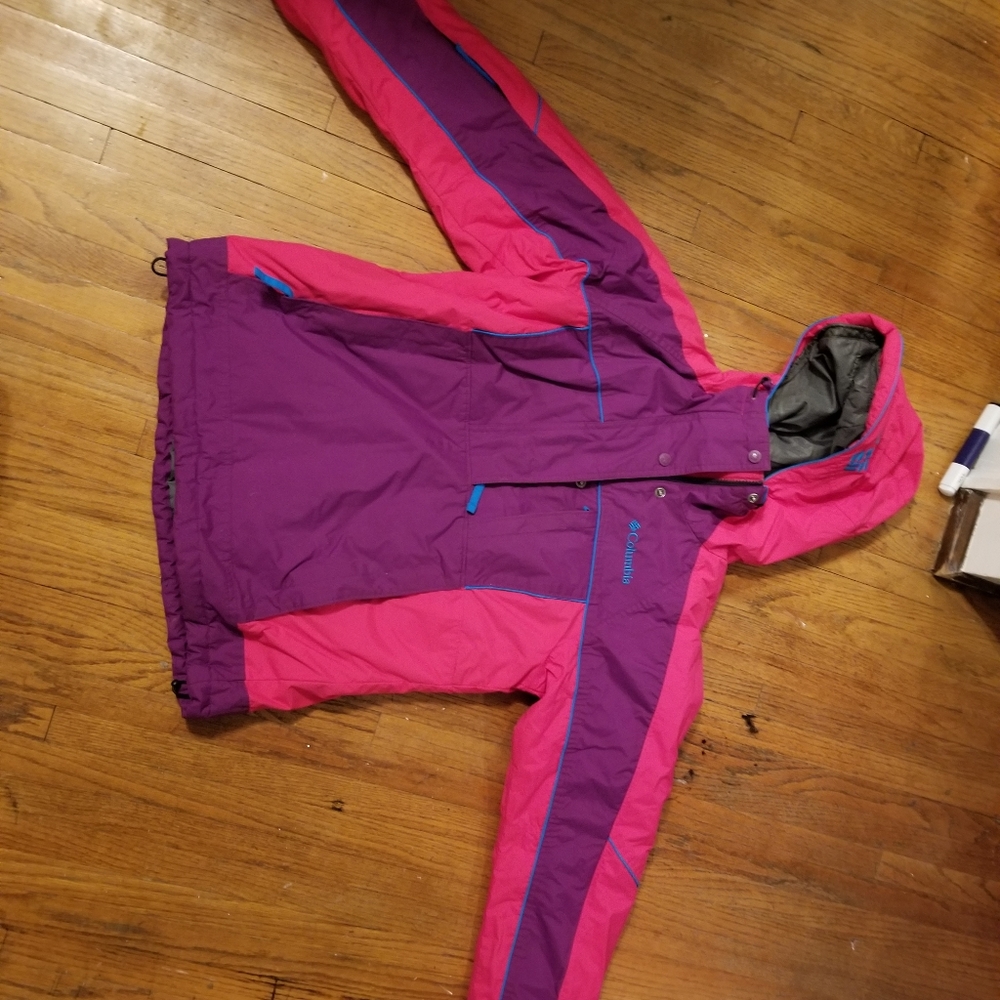 Columbia winter jacket, 3/4 zip pullover